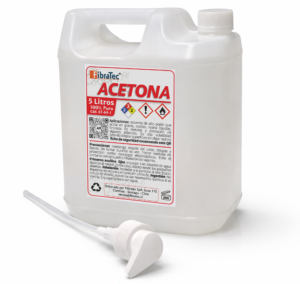 Acetona pura 5 litros Fibratec solvente industrial alta pureza limpieza resinas grasas aceites y plásticos
